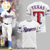 Texas Rangers Navy 2023 City Connect Pregame Performance Mascot Design Full Print Shirt