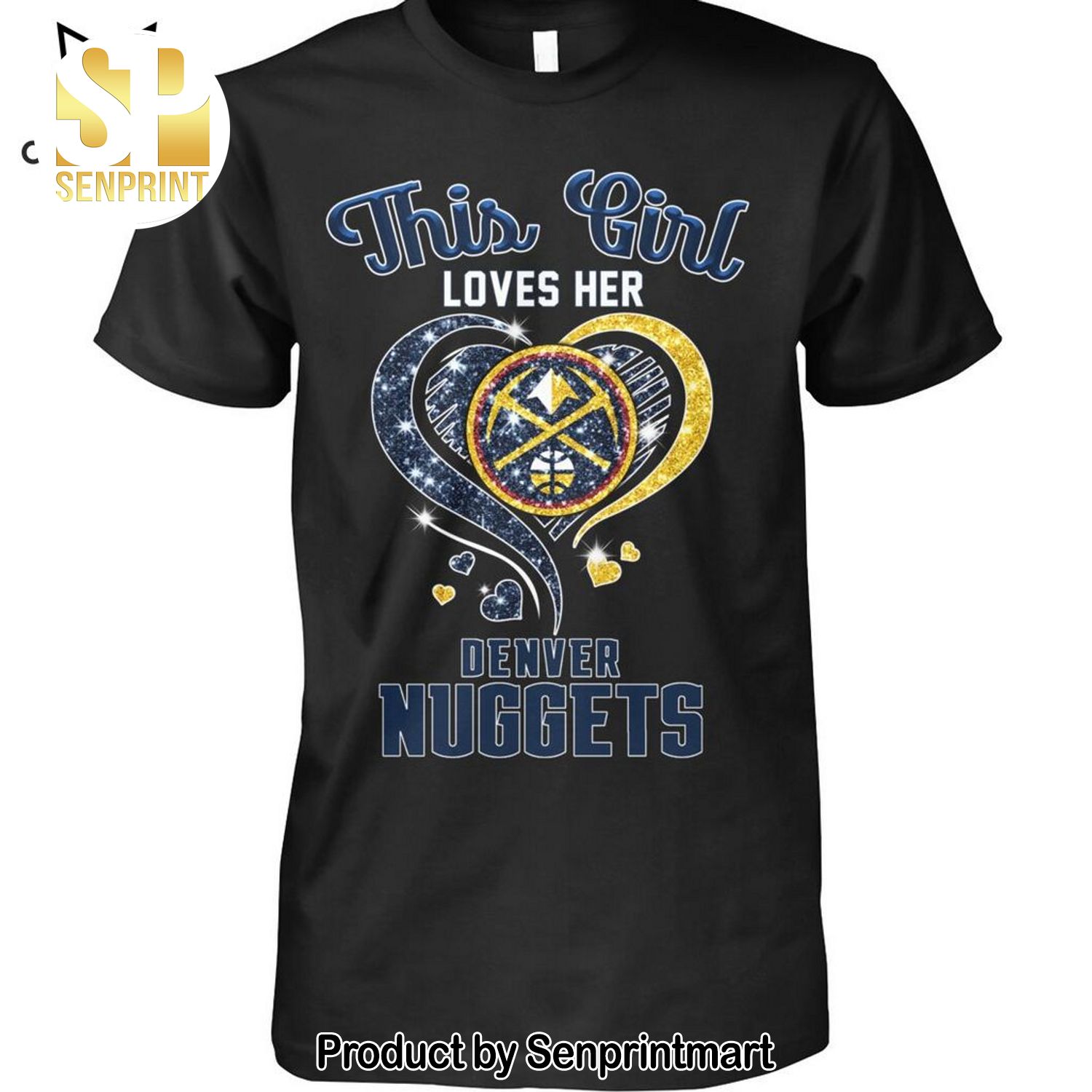 This Girl Loves Her Denver Nuggets Heart Full Printing 3D Shirt