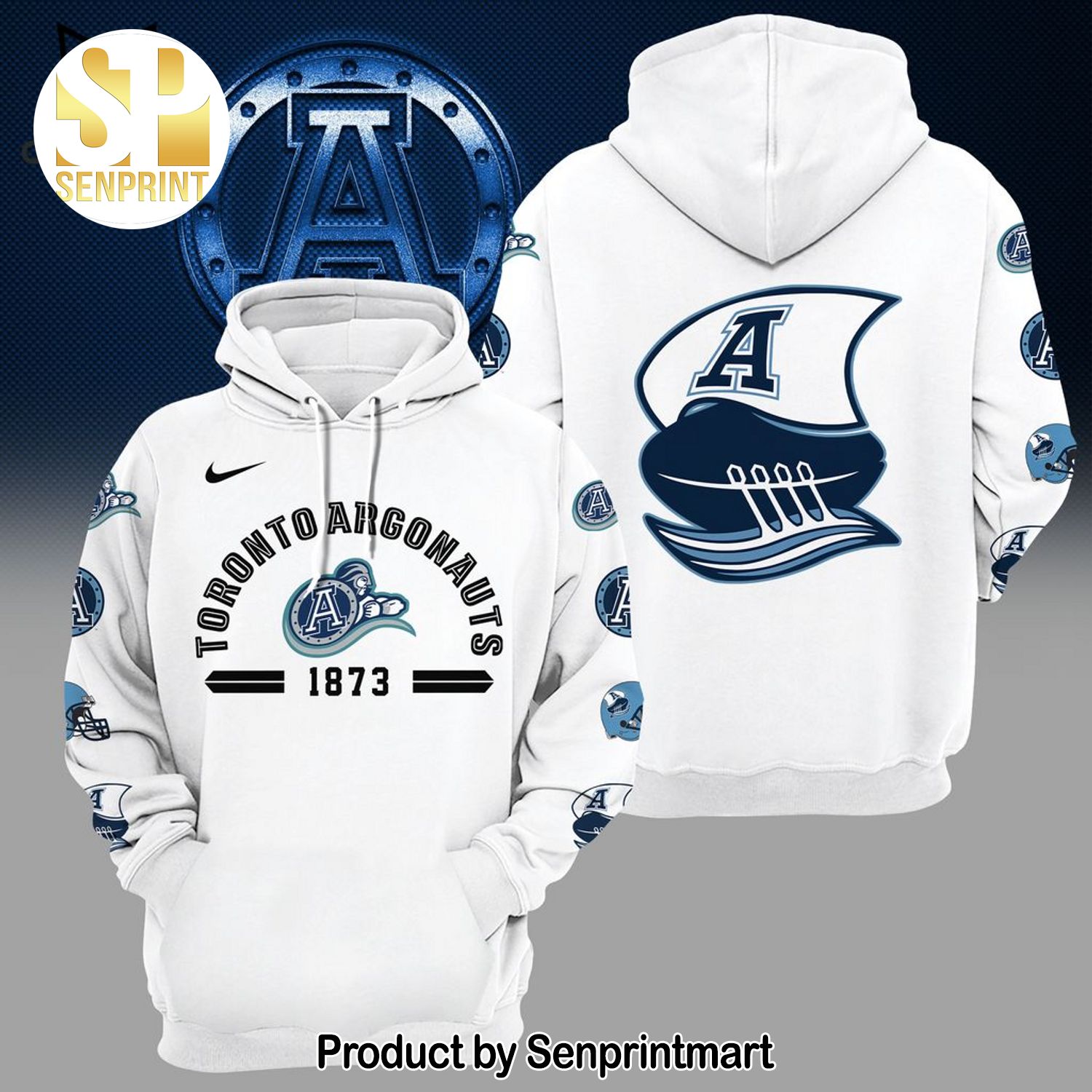 Toronto Argonaut Logo White Design 3D Shirt