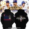 World Series Champions Texas Rangers MLB Gray Design All Over Printed Shirt