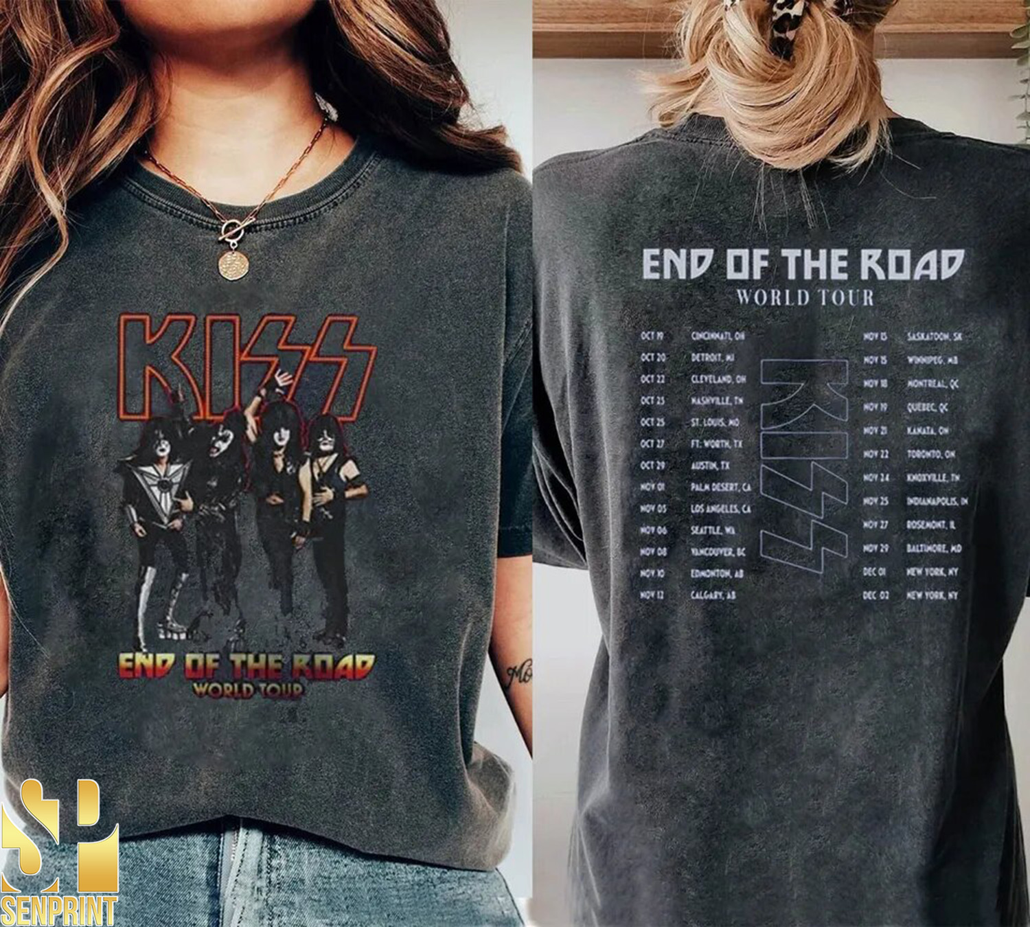 Rock Band Kiss End Of The Road World Tour 2023 Shirt