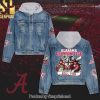 Alabama Crimson Tide Football Denim Jacket Hoodie