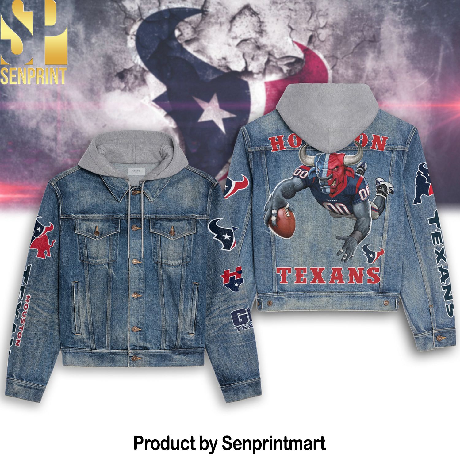Houston Texans Denim Jacket Hoodie