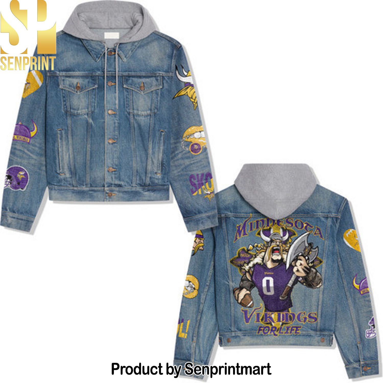 Minnesota Vikings Jean Jacket Hoodie