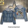 New Orleans Saints Hooded Denim Jacket