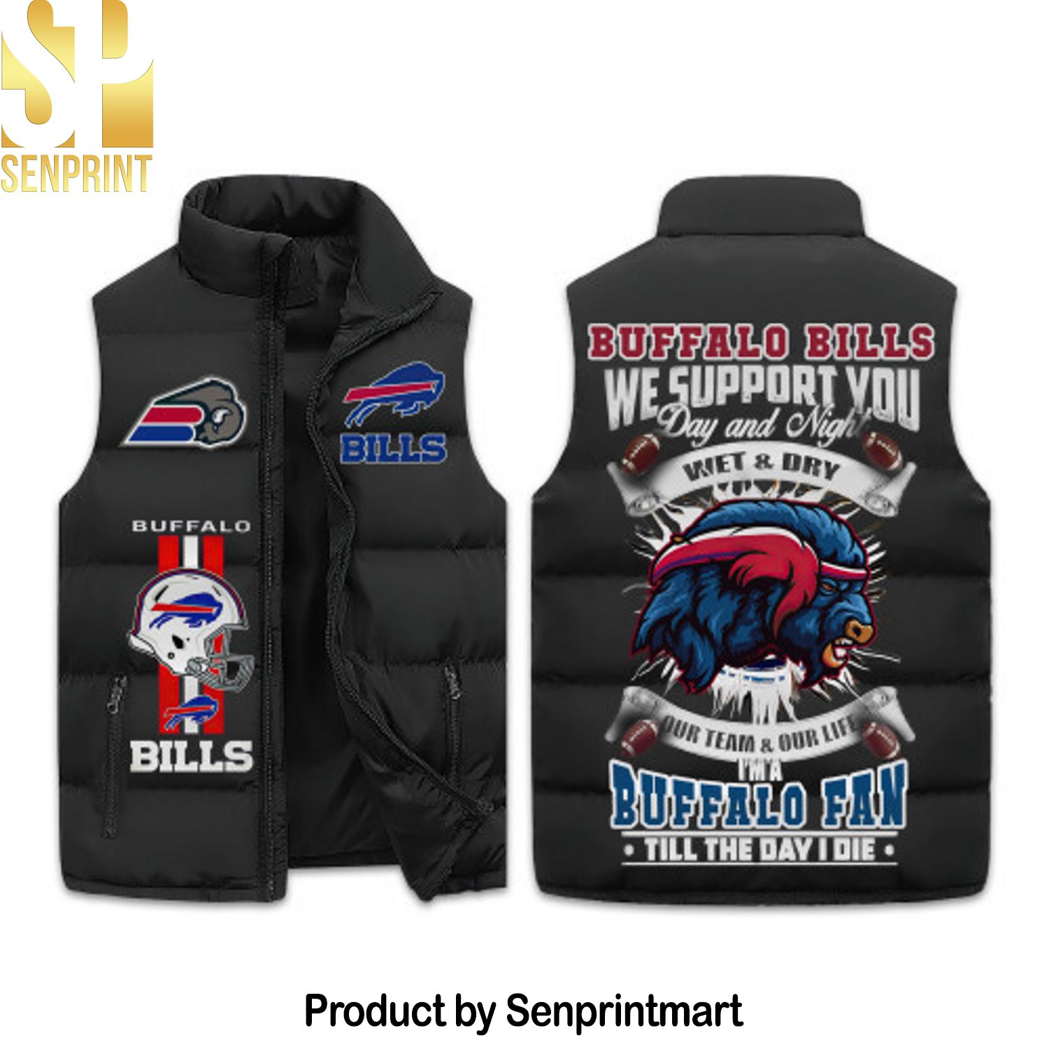 Buffalo Bills Puffer Jacket Sleeveless Coats