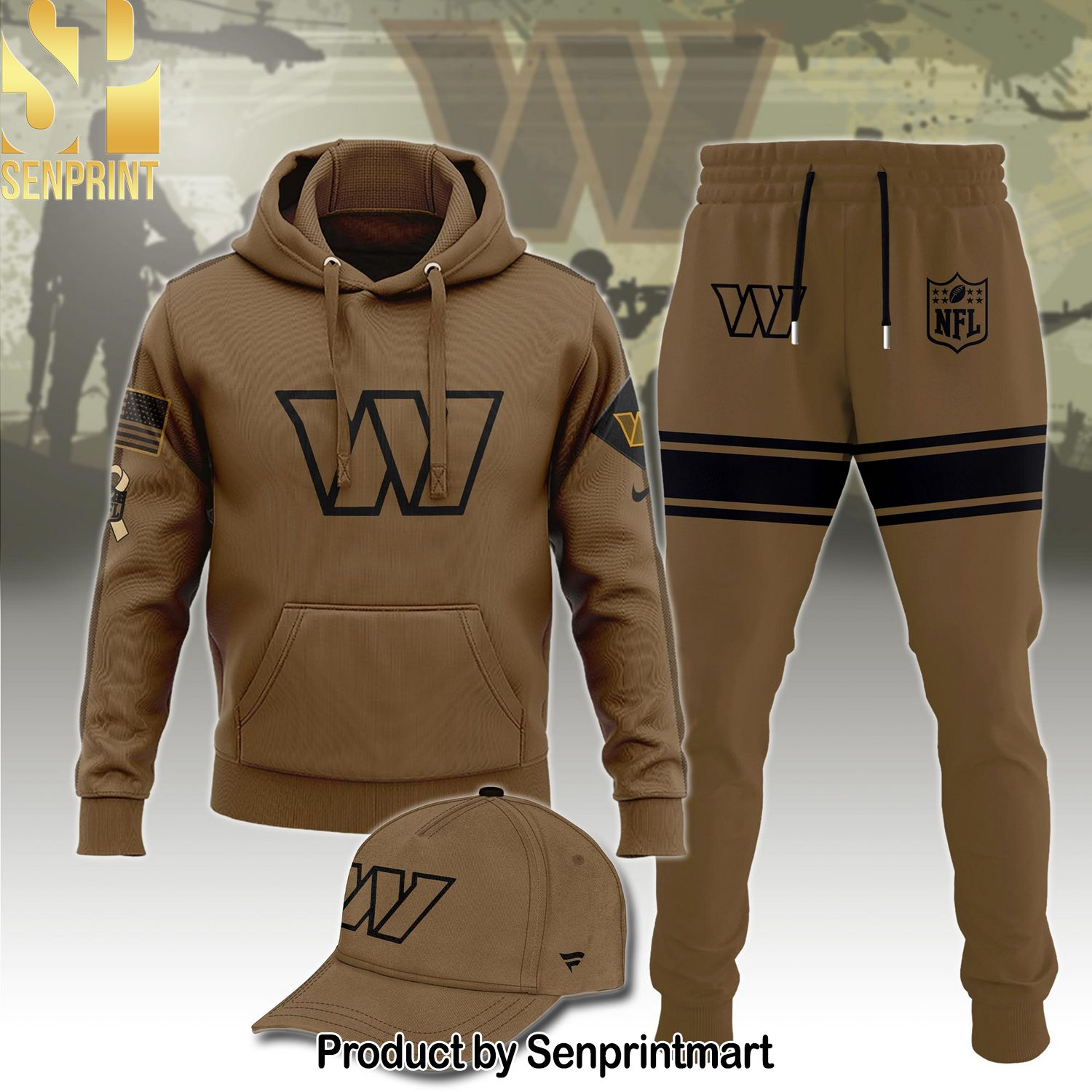 Washington Commanders NFL Veterans Combo Hoodie, Sweatpant and Cap