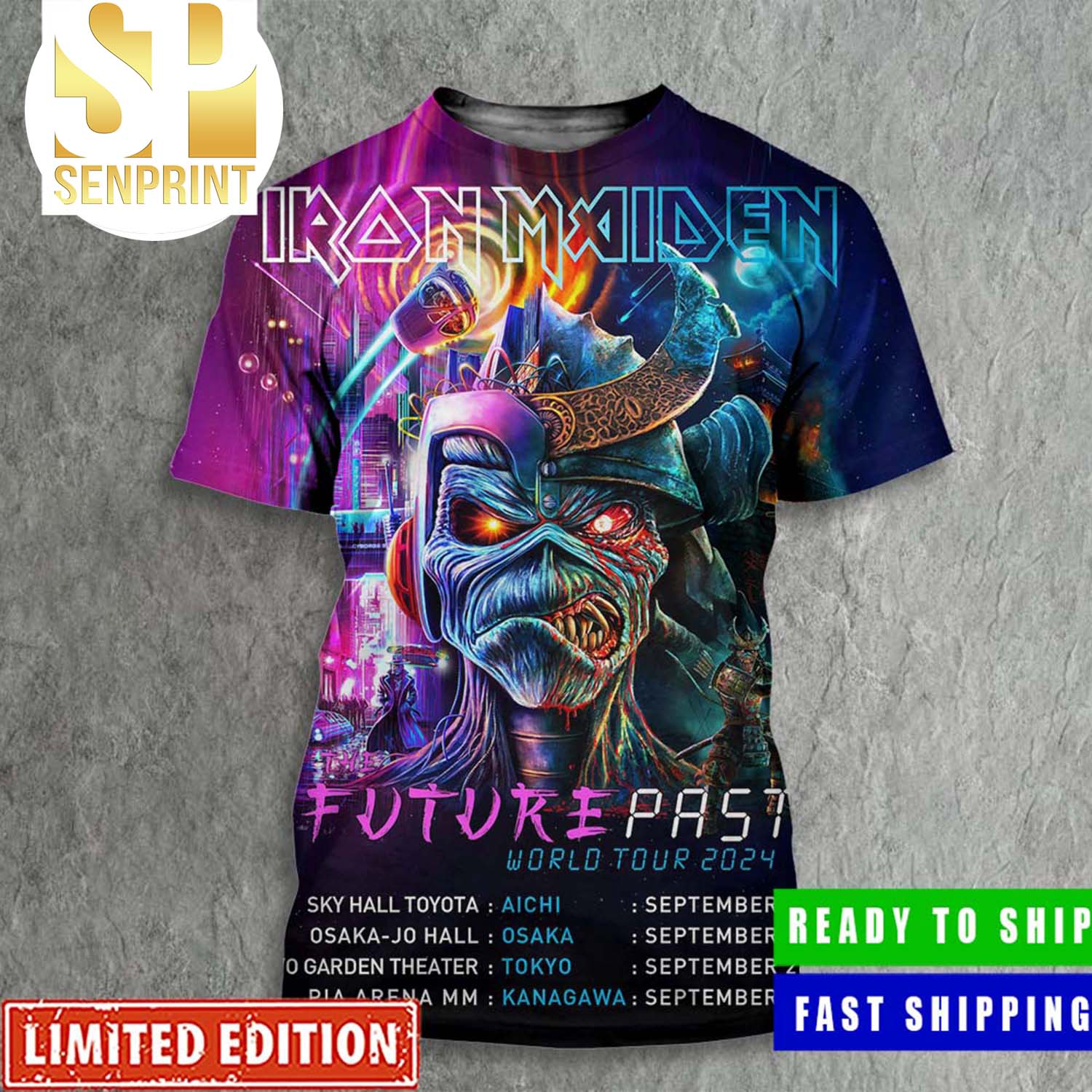 Iron Maiden Shirt Future Past Tour 2024 1st Wave