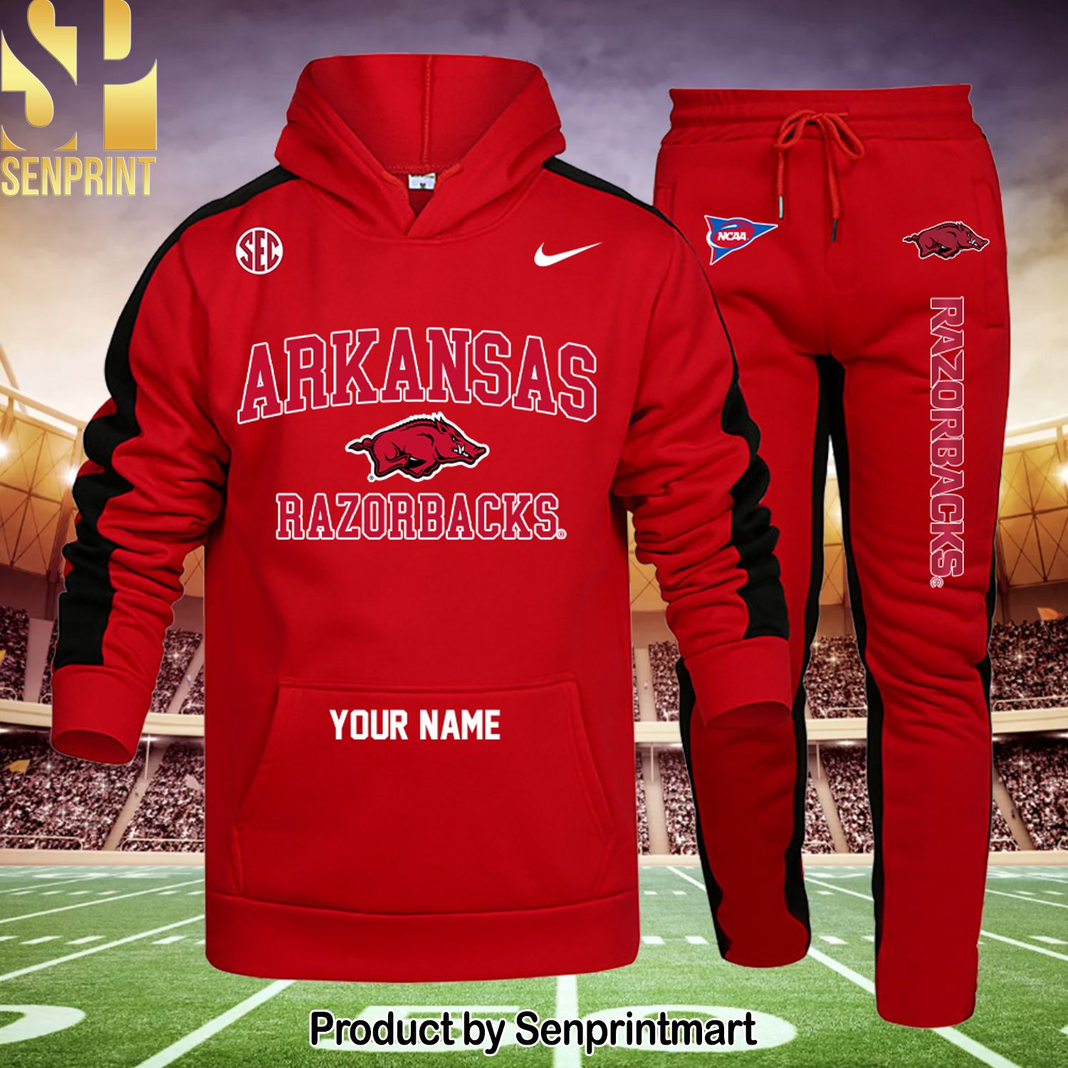 Arkansas Razorbacks New Version Shirt and Pants