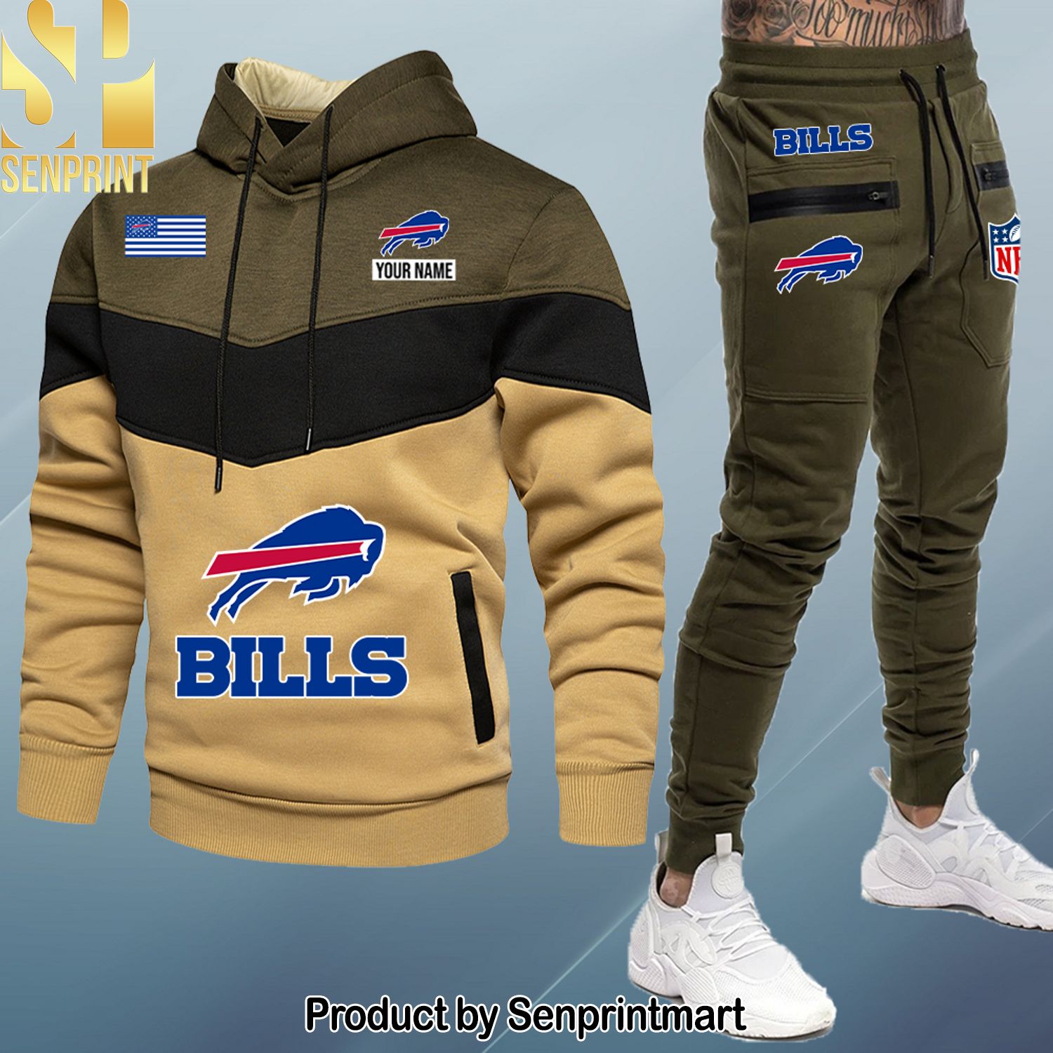Buffalo Bills Classic Full Printing Shirt and Pants