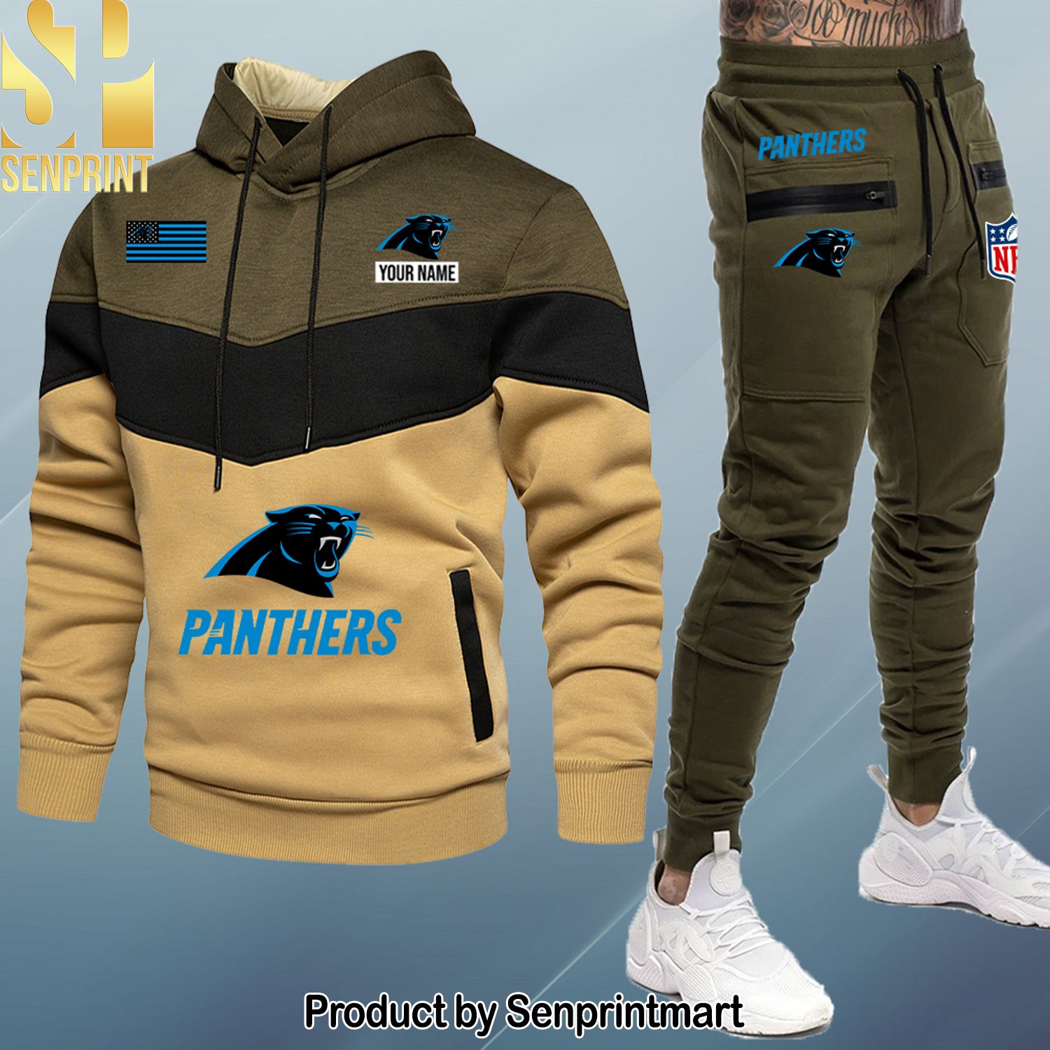 Carolina Panthers Full Printing Unisex Shirt and Pants