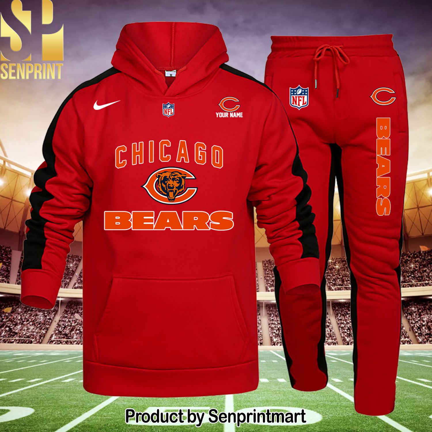 Chicago Bears Cool Version Full Print Shirt and Pants