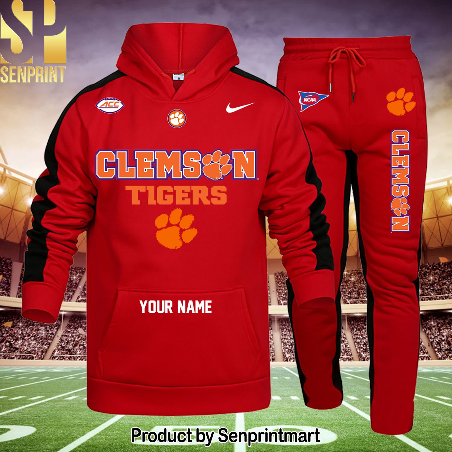 Clemson Tigers Football Unisex Full Print Shirt and Pants