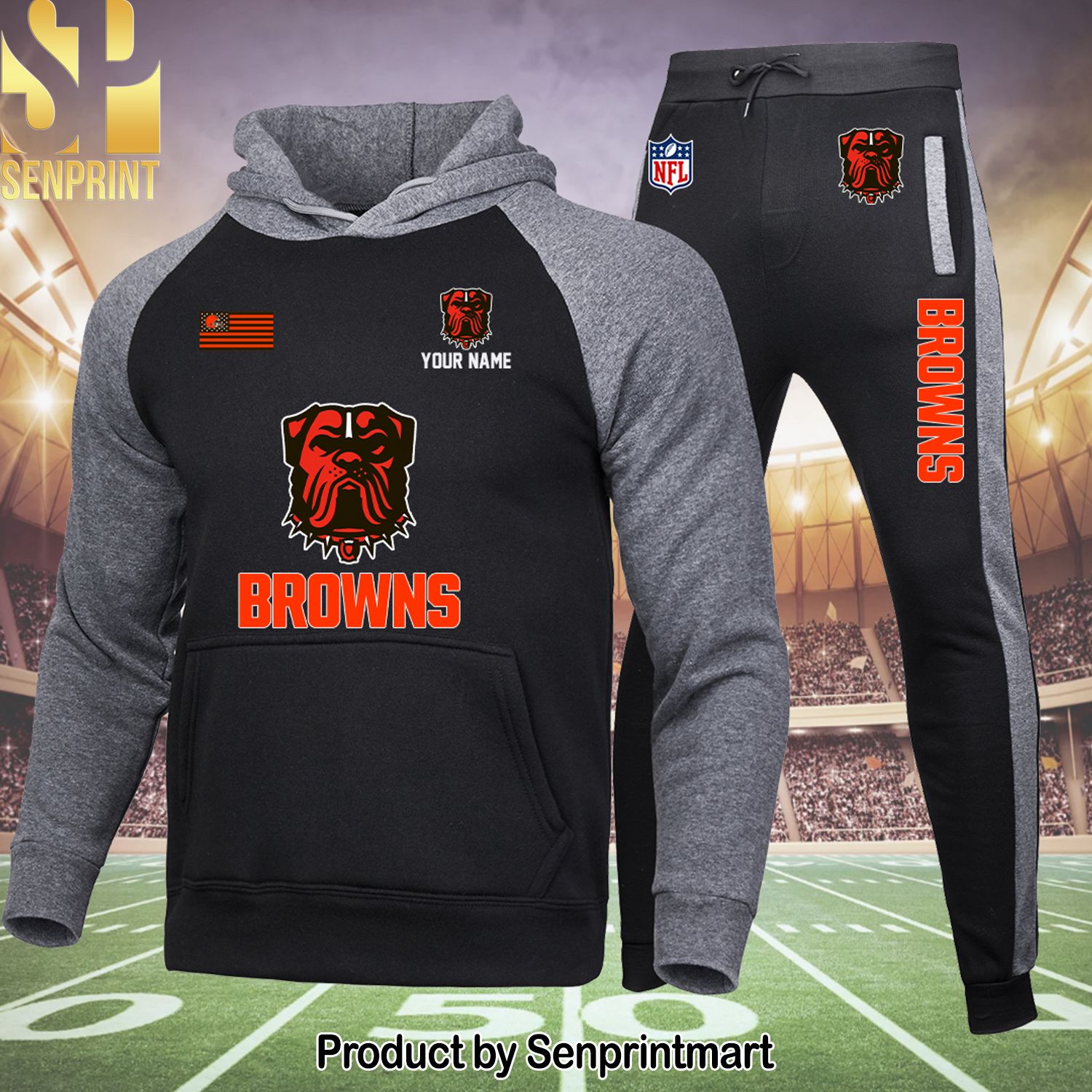 Cleveland Browns All Over Printed Classic Shirt and Pants
