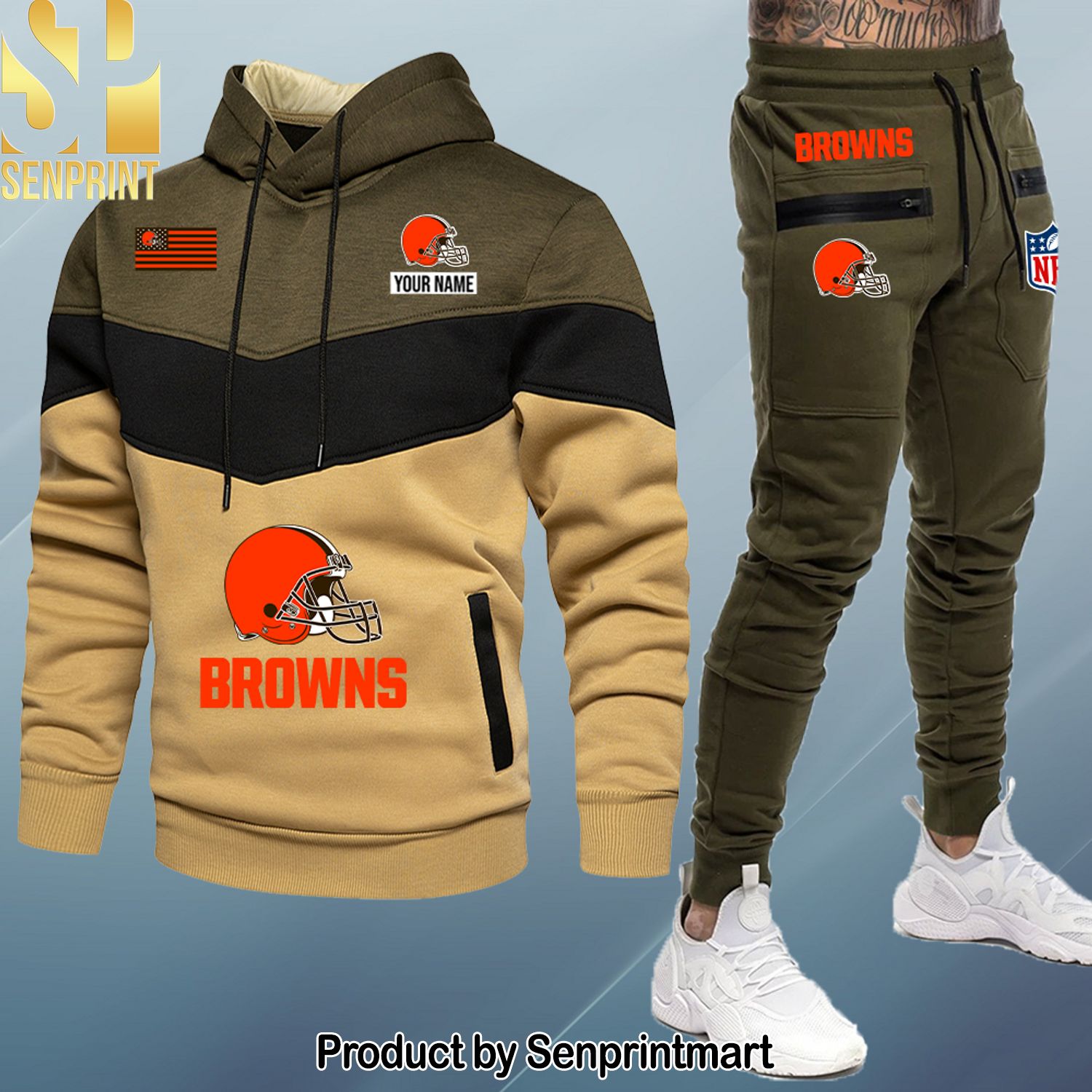 Cleveland Browns Classic Full Printed Shirt and Pants