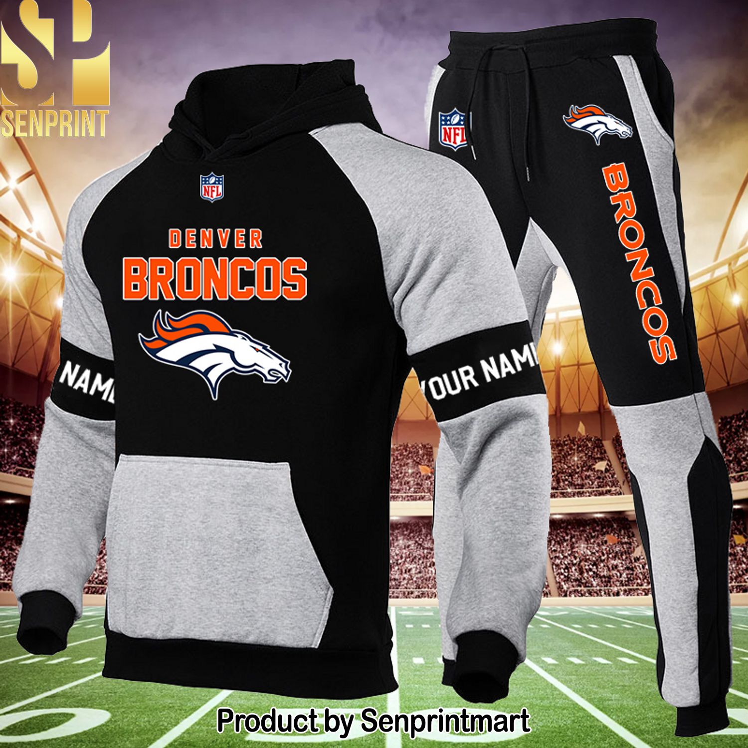 Denver Broncos 3D Full Printing Shirt and Pants