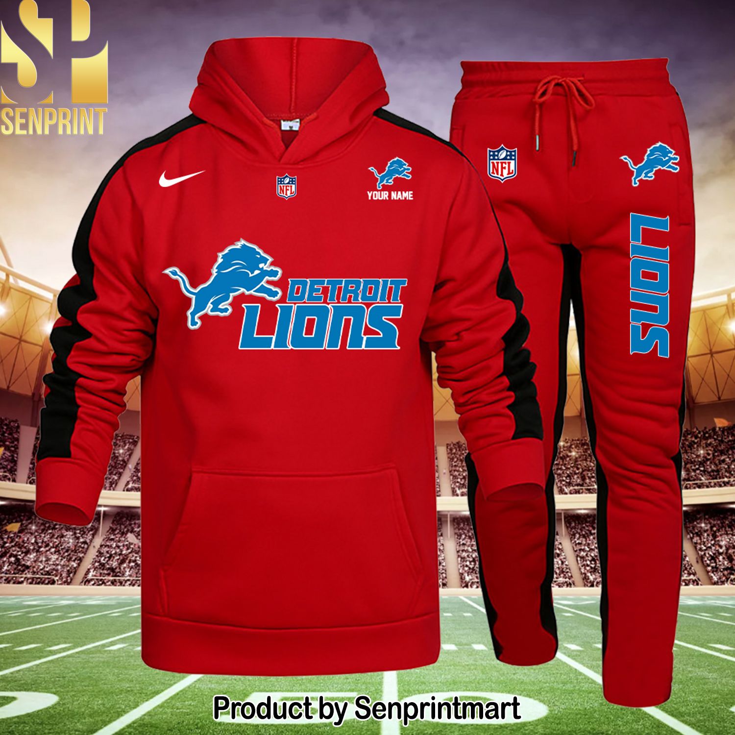 Detroit Lions 3D All Over Print Shirt and Pants