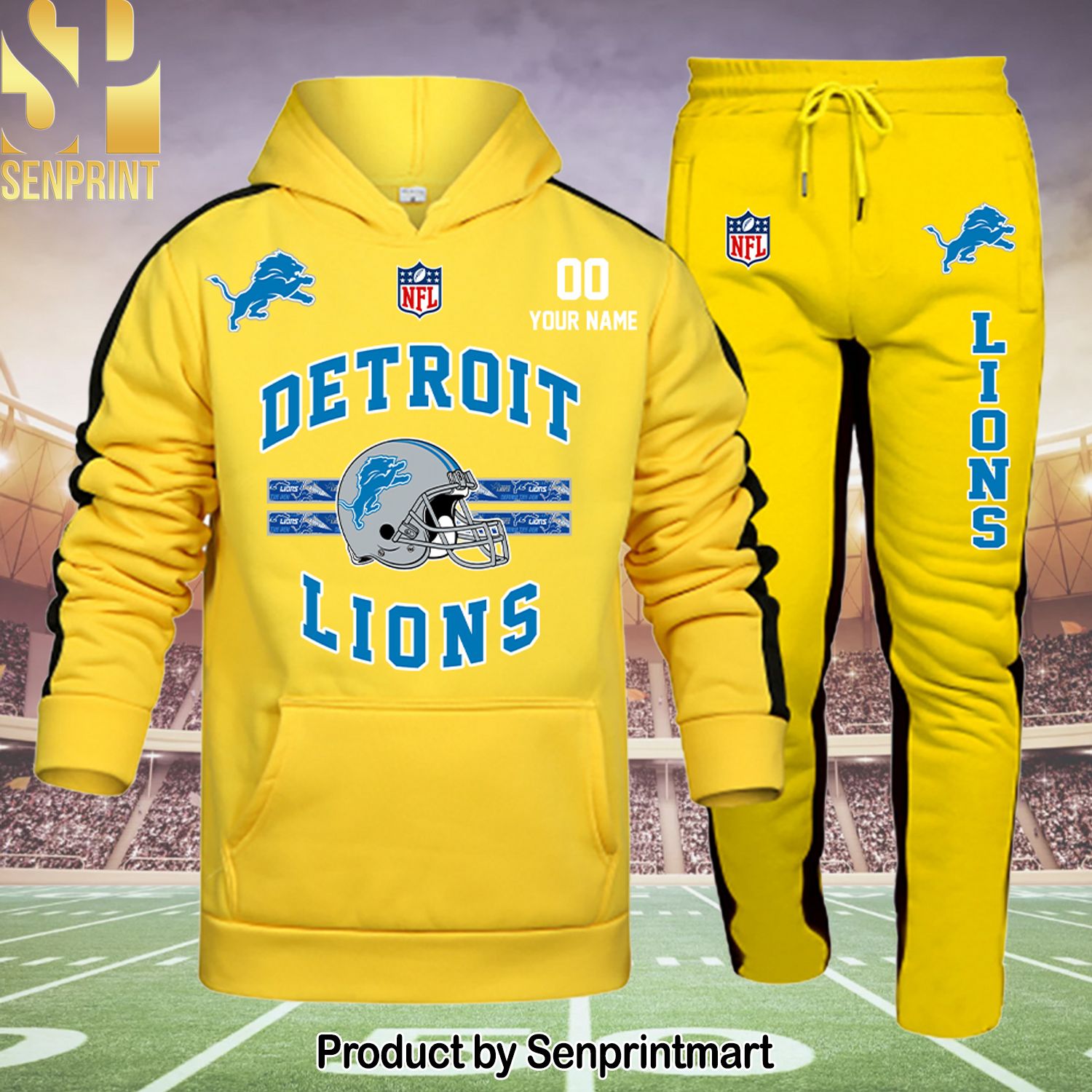 Detroit Lions High Fashion Shirt and Pants