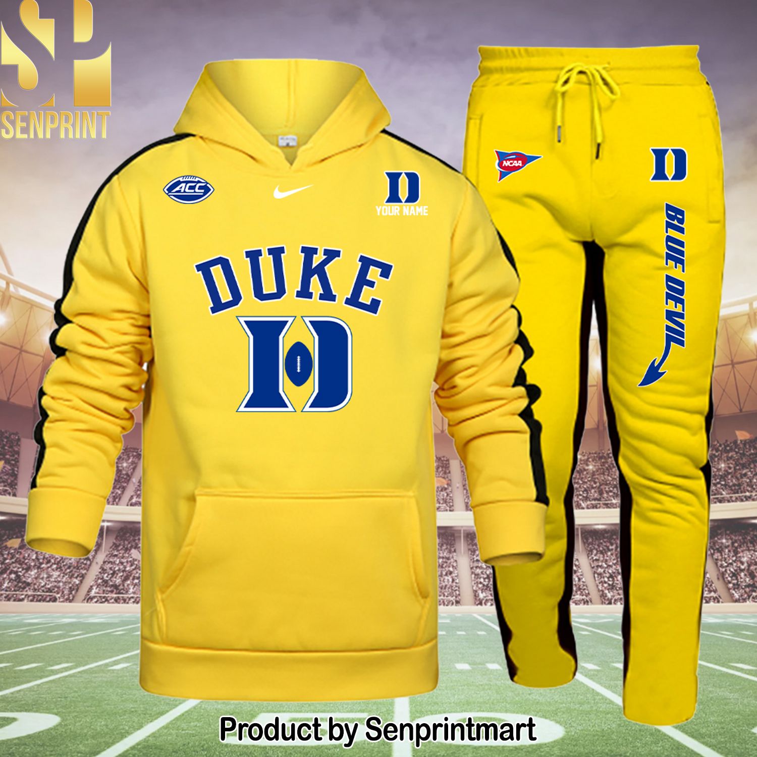 Duke Blue Devils New Outfit Full Printed Shirt and Pants