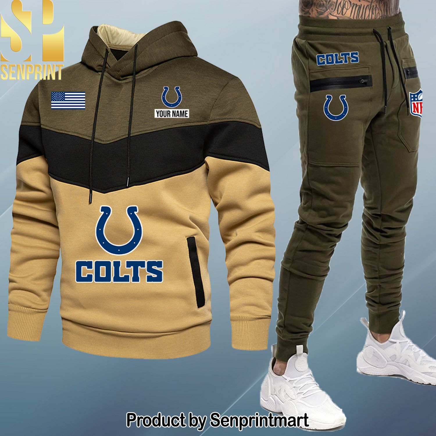 Indianapolis Colts Full Print Classic Shirt and Pants