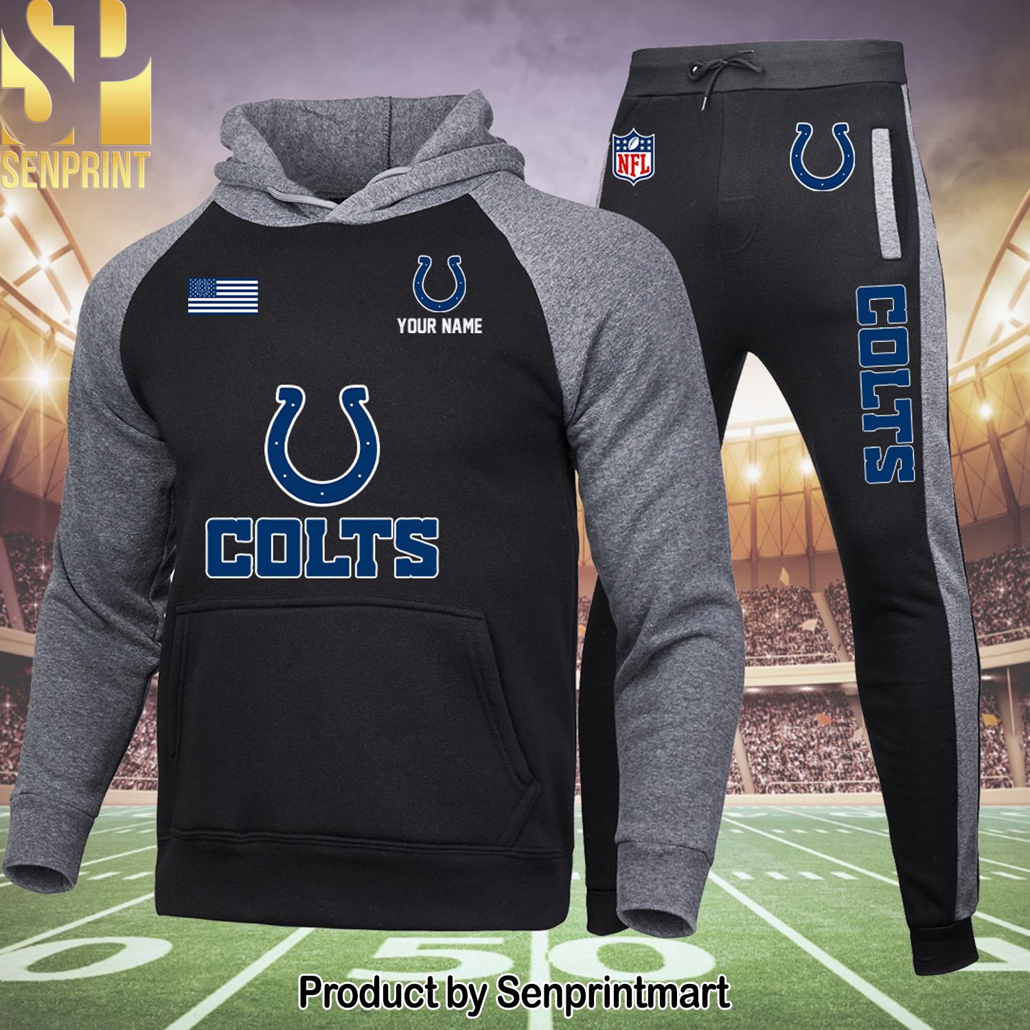 Indianapolis Colts Unisex Full Printed Shirt and Pants
