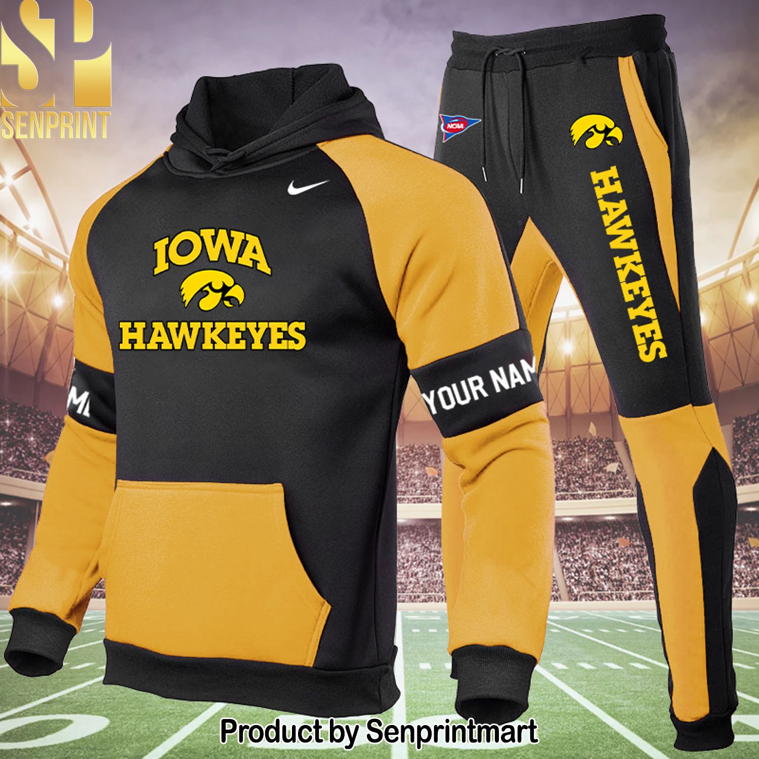 Iowa Hawkeyes Combo Full Printing Shirt and Pants