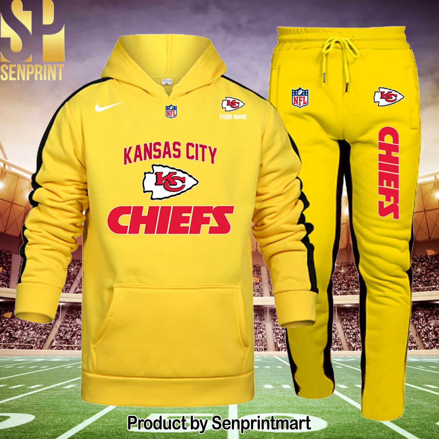 Kansas City Chiefs All Over Print Classic Shirt and Pants