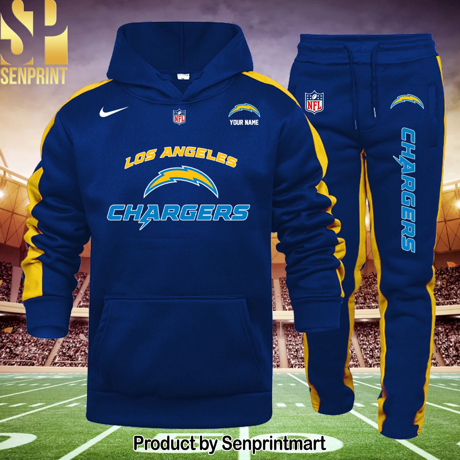 Los Angeles Chargers Hot Version All Over Printed Shirt and Pants