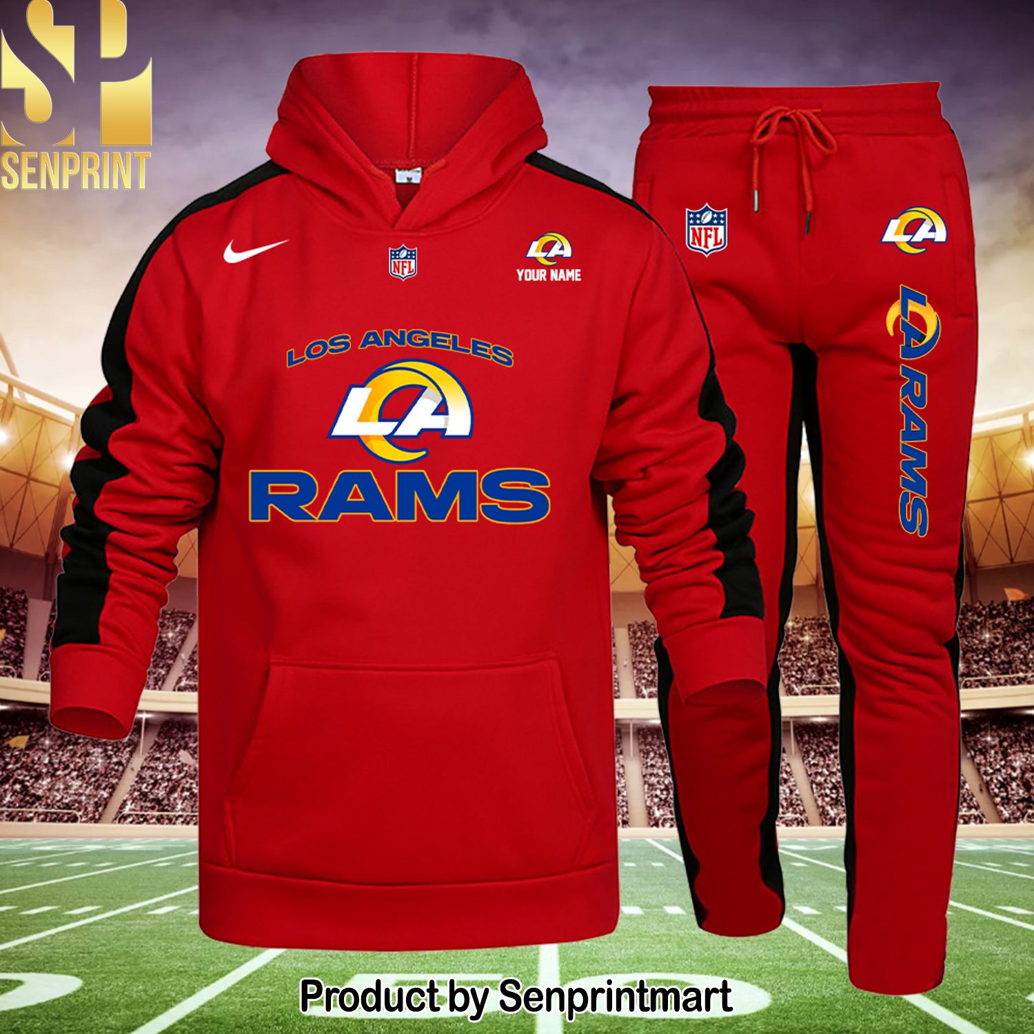 Los Angeles Rams All Over Print 3D Shirt and Pants