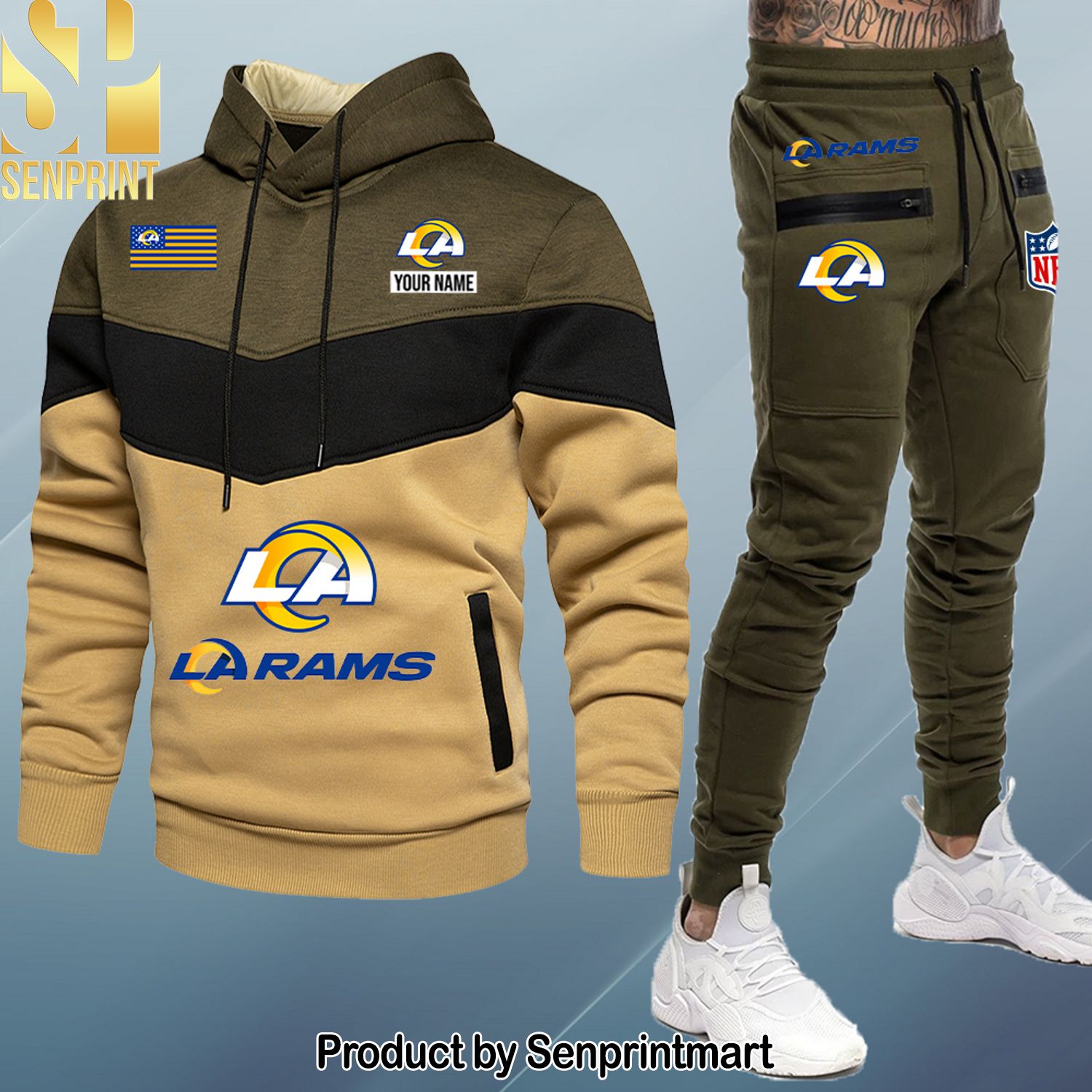 Los Angeles Rams All Over Print Unisex Shirt and Pants