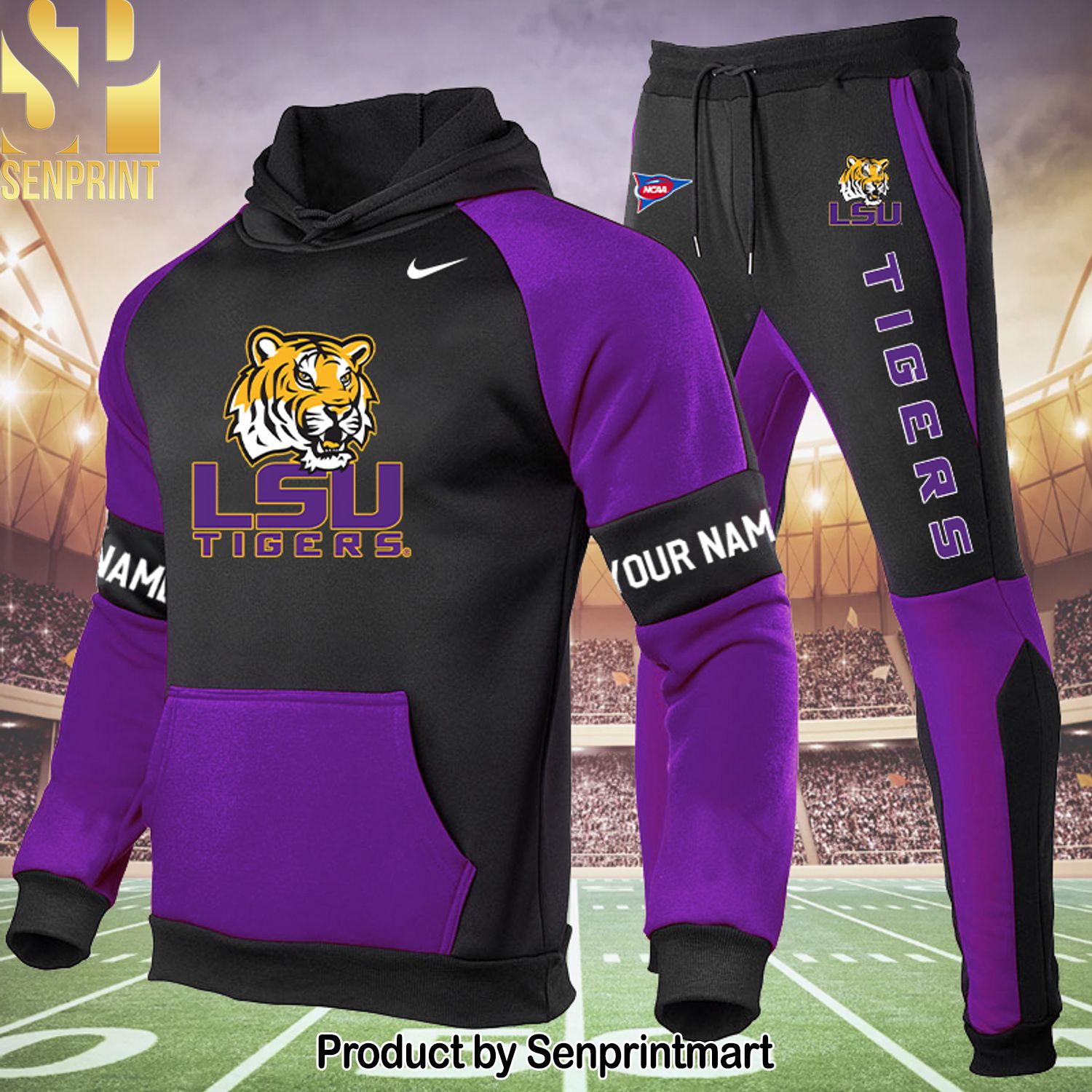 LSU Tigers Football Classic All Over Printed Shirt and Pants