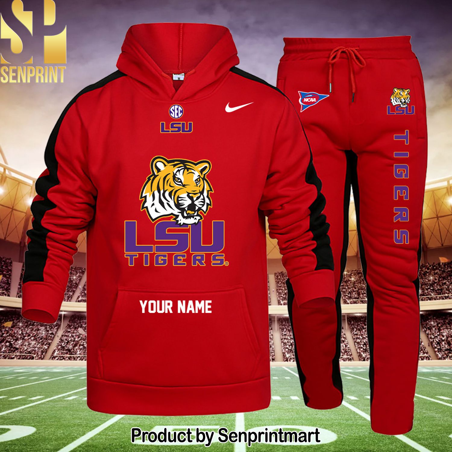 LSU Tigers Football Full Printed Unisex Shirt and Pants