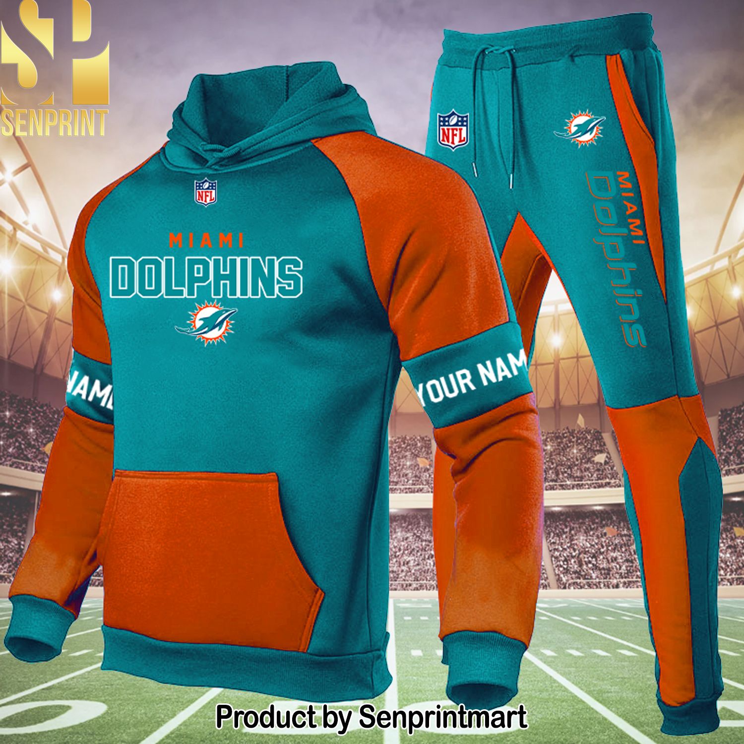 Miami Dolphins Best Combo Full Printing Shirt and Pants