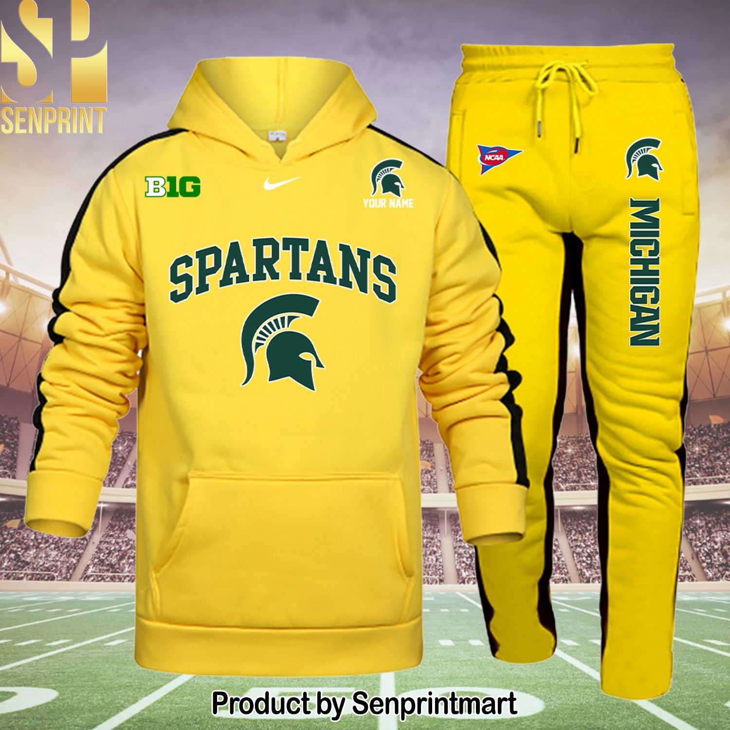 Michigan State Spartans Best Combo Full Printing Shirt and Pants