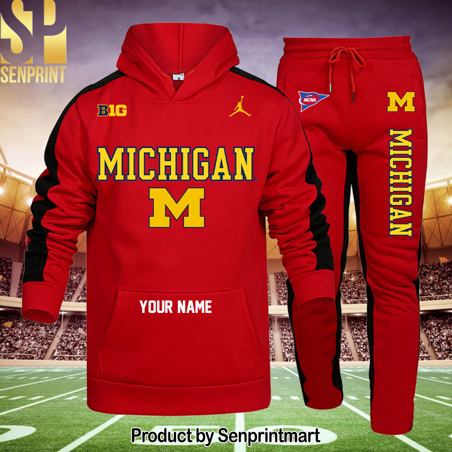 Michigan Wolverines Football All Over Print Unisex Shirt and Pants