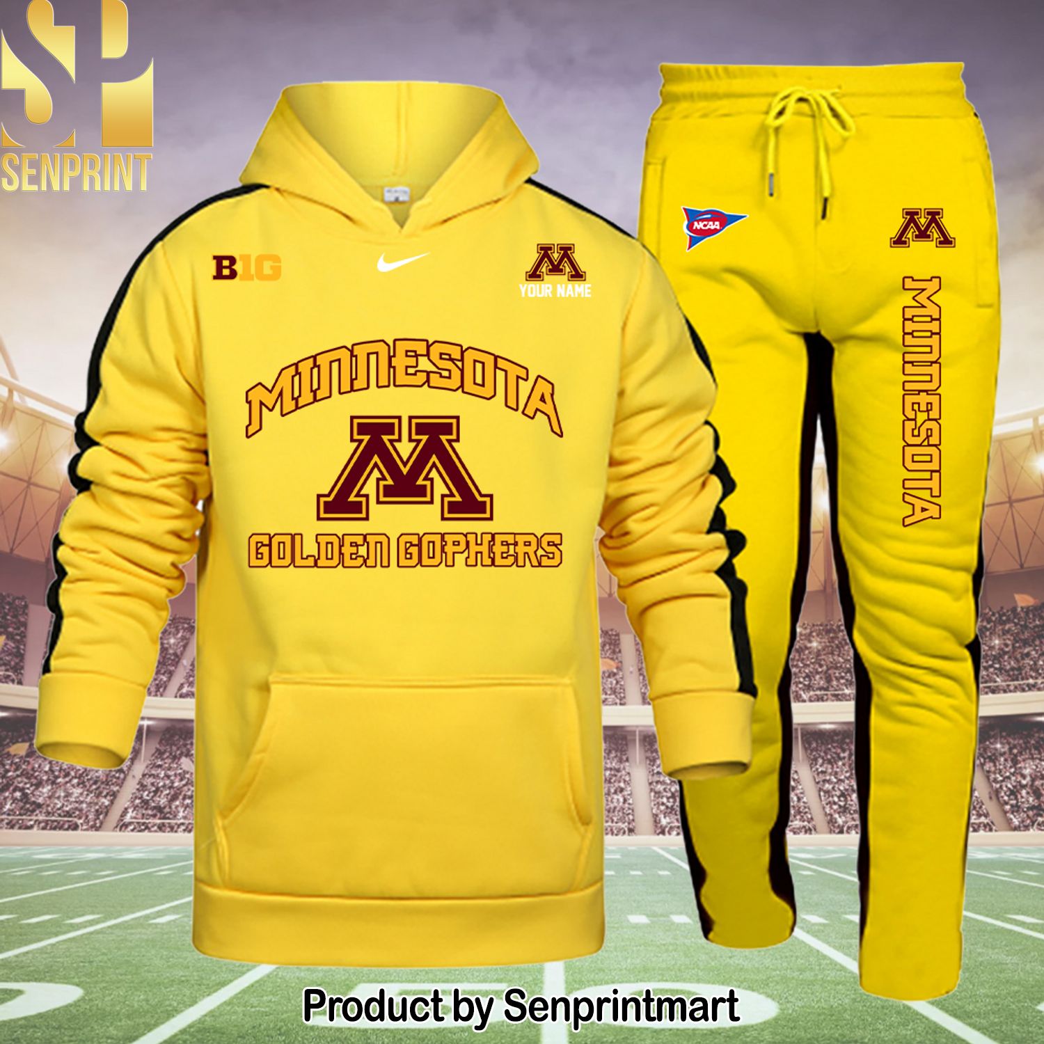 Minnesota Golden Gophers Street Style All Over Print Shirt and Pants