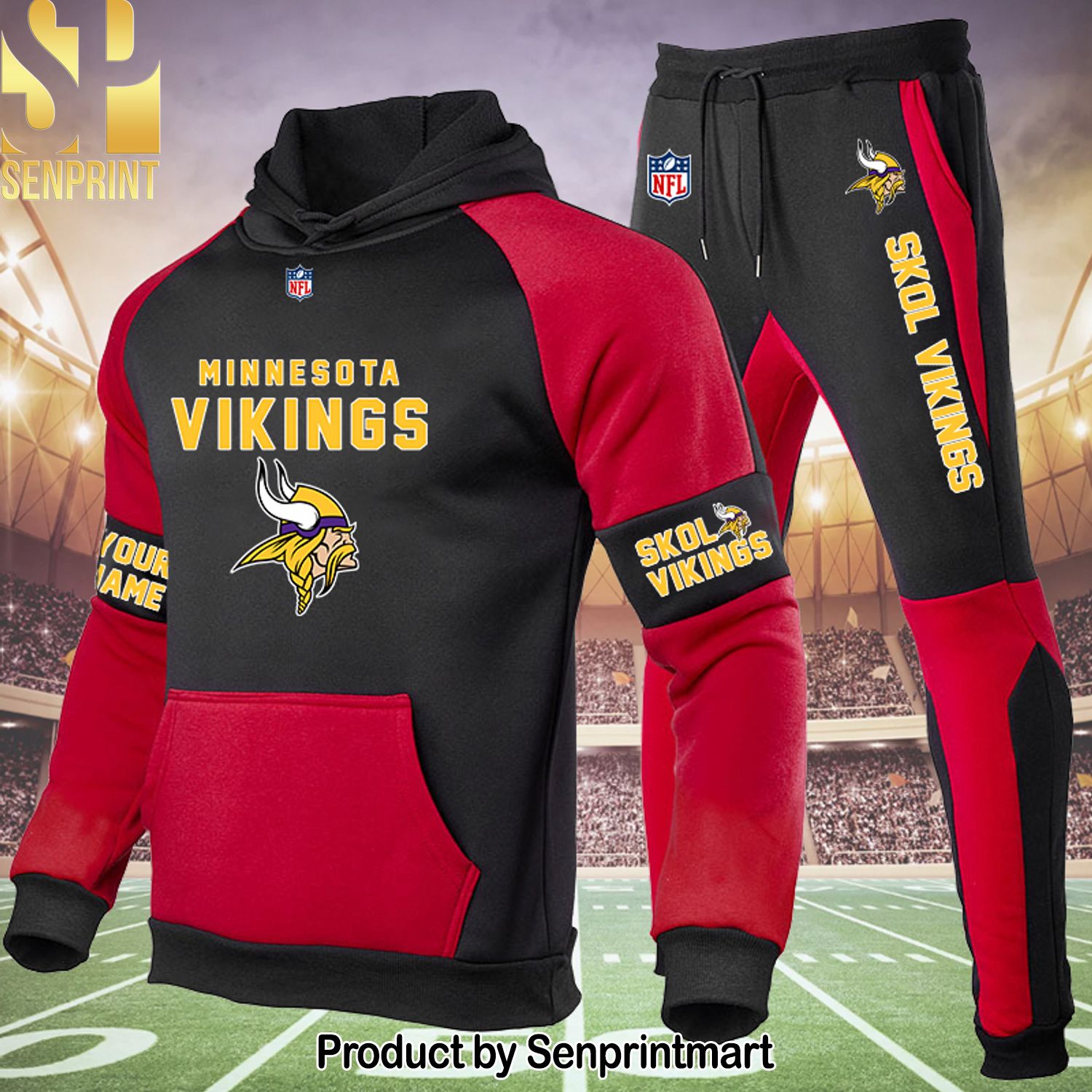 Minnesota Vikings Unisex Shirt and Pants