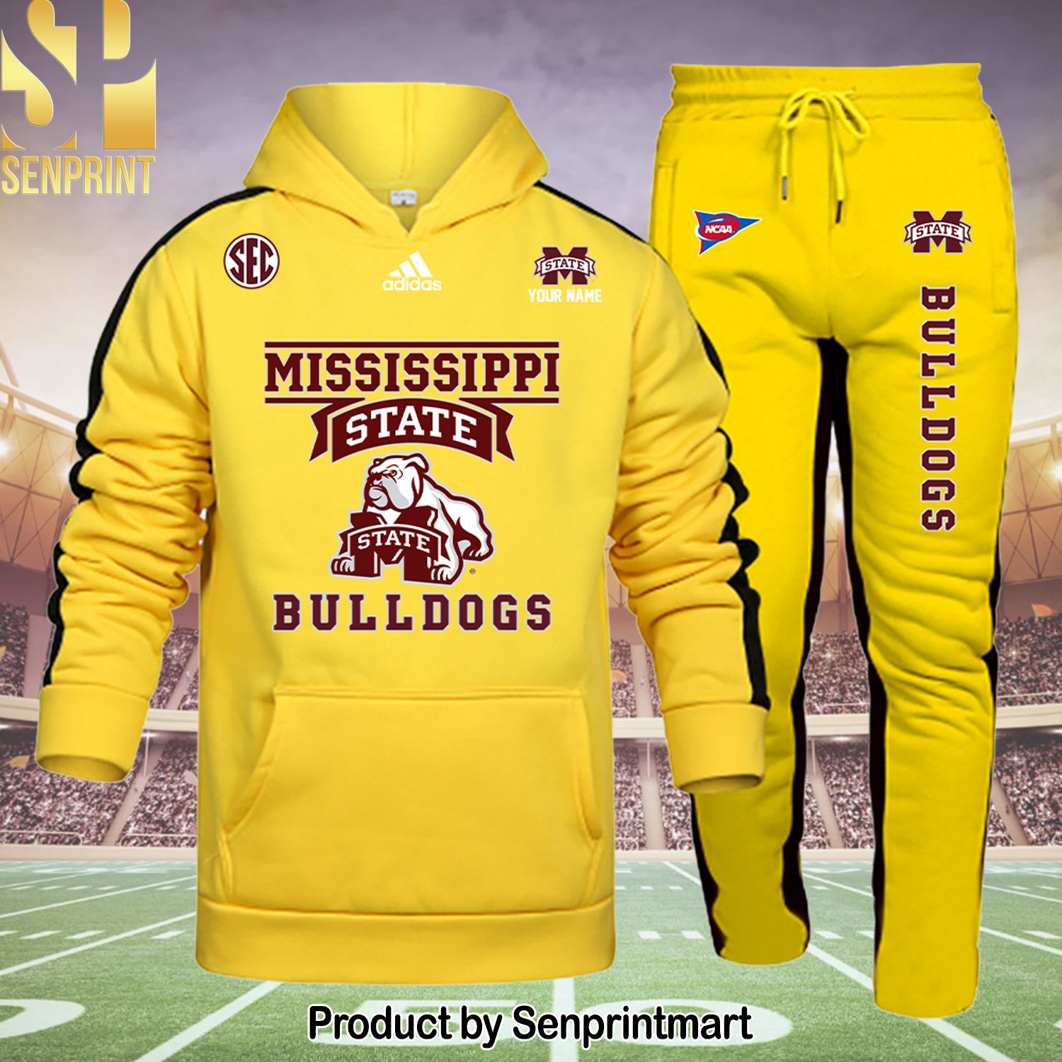 Mississippi State Bulldogs Full Print Shirt and Pants