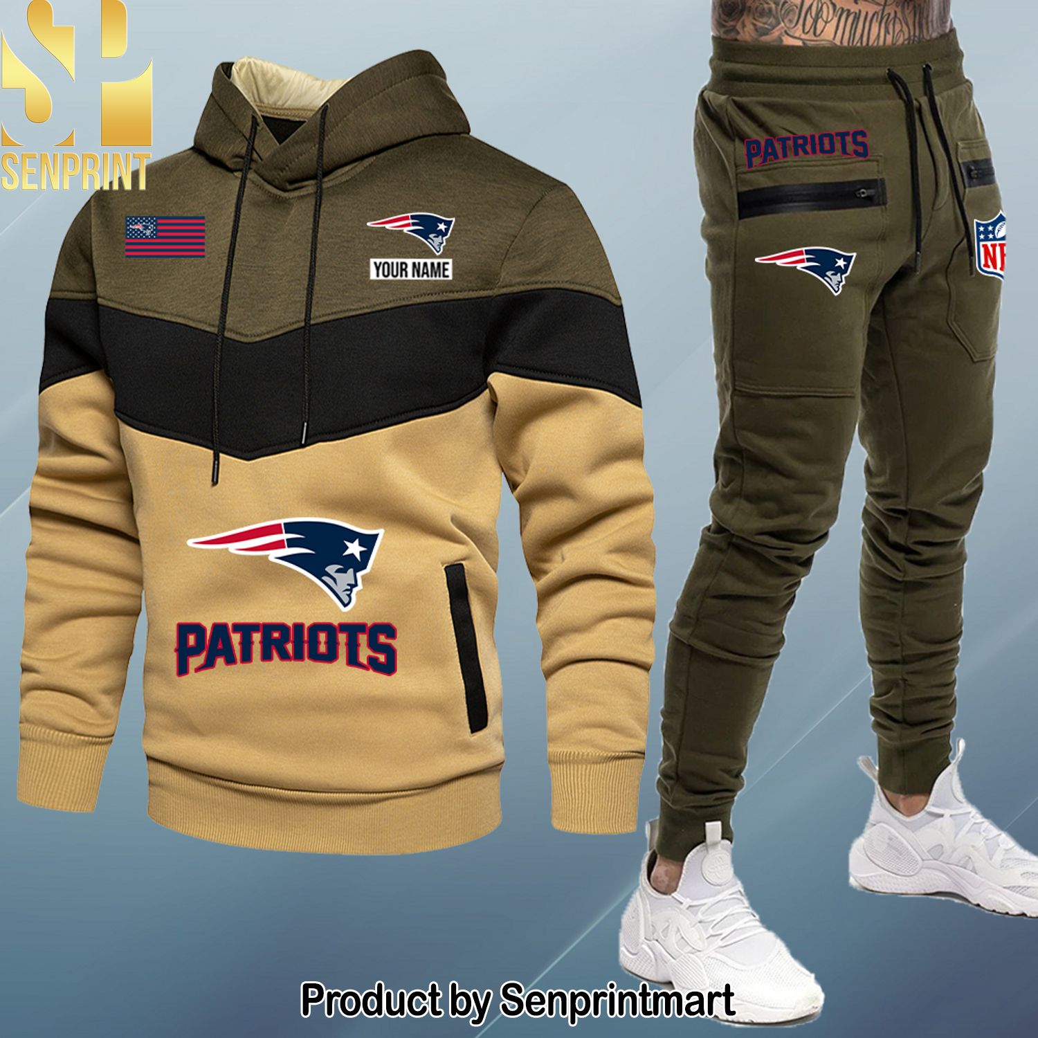 New England Patriots Full Print Unisex Shirt and Pants