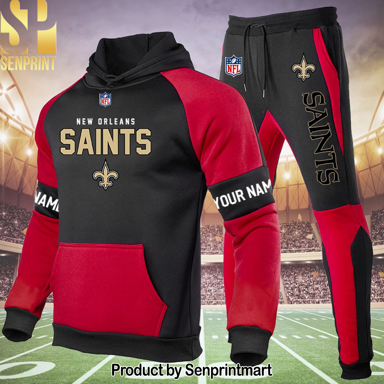 New Orleans Saints 3D Shirt and Pants
