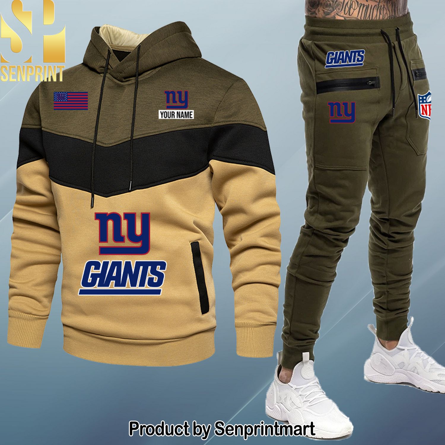 New York Giants Unisex Full Printing Shirt and Pants