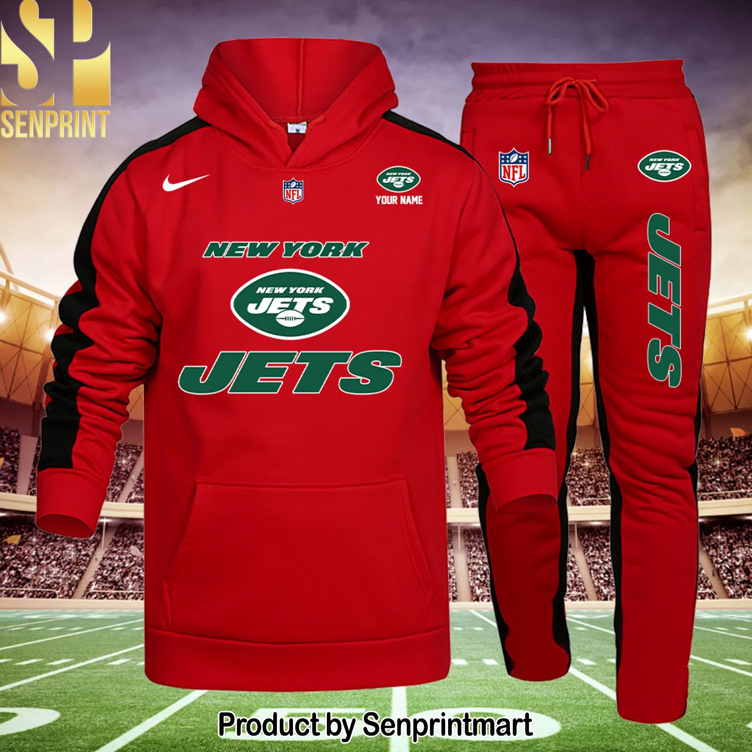 New York Jets 3D Full Printed Shirt and Pants