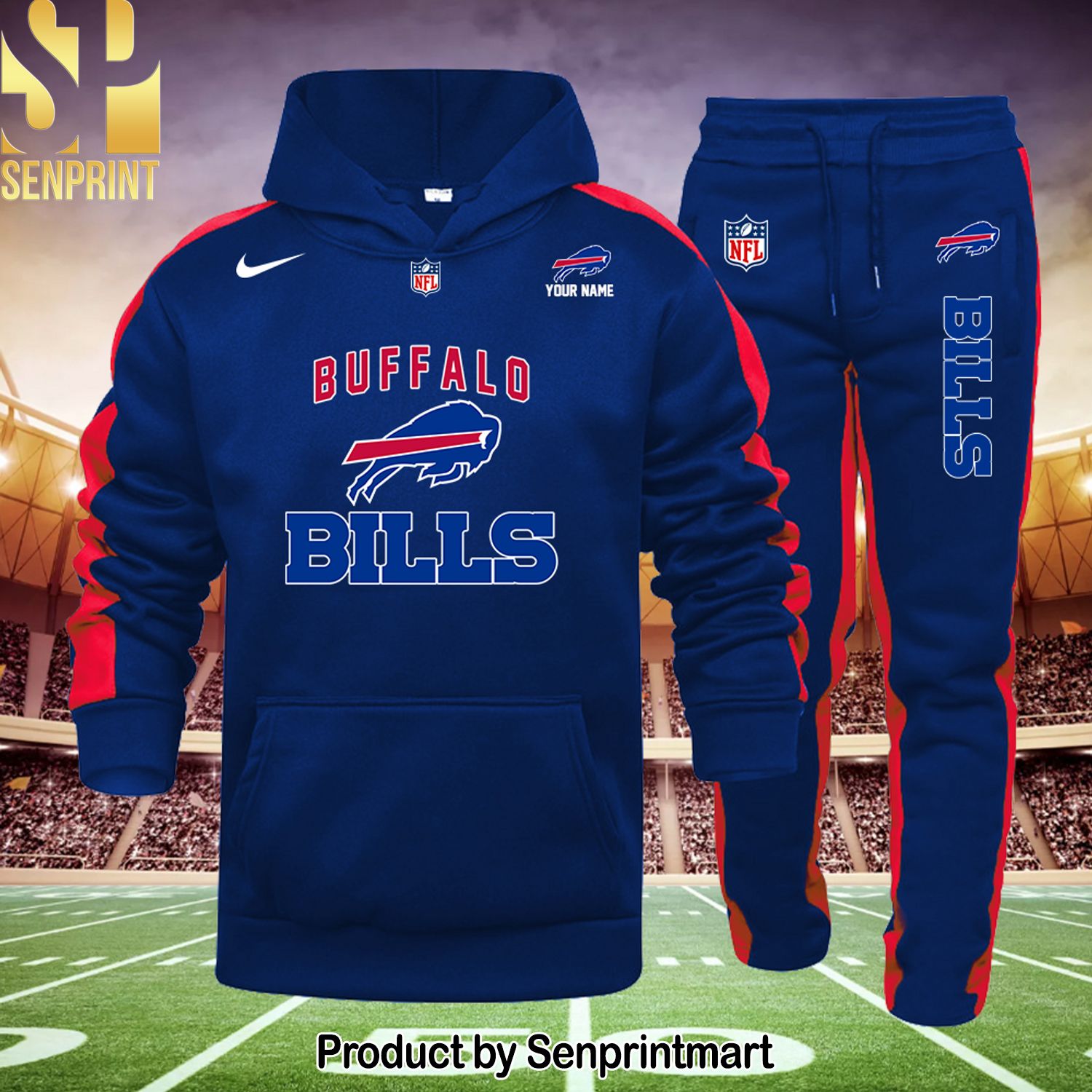 NFL Buffalo Bills All Over Print 3D Shirt and Sweatpants