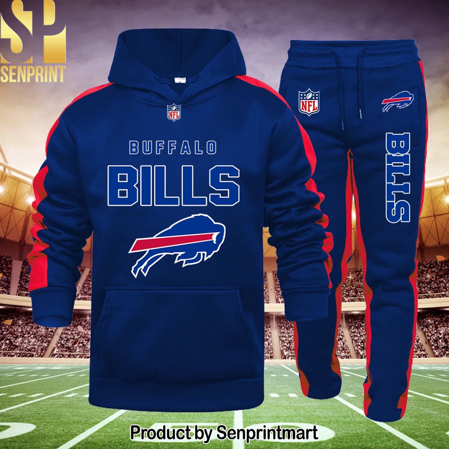 NFL Buffalo Bills All Over Print Classic Shirt and Sweatpants