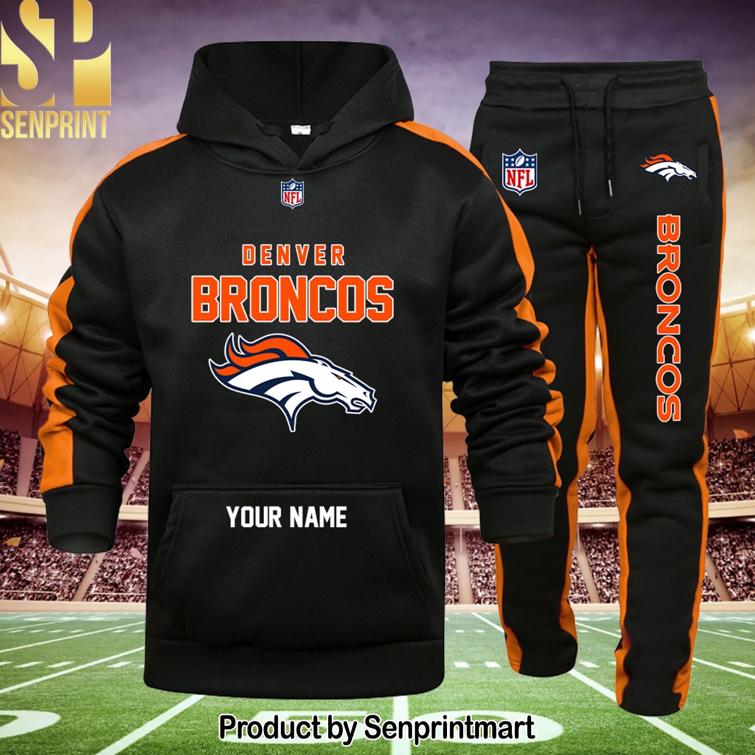 NFL Denver Broncos For Fans Shirt and Sweatpants