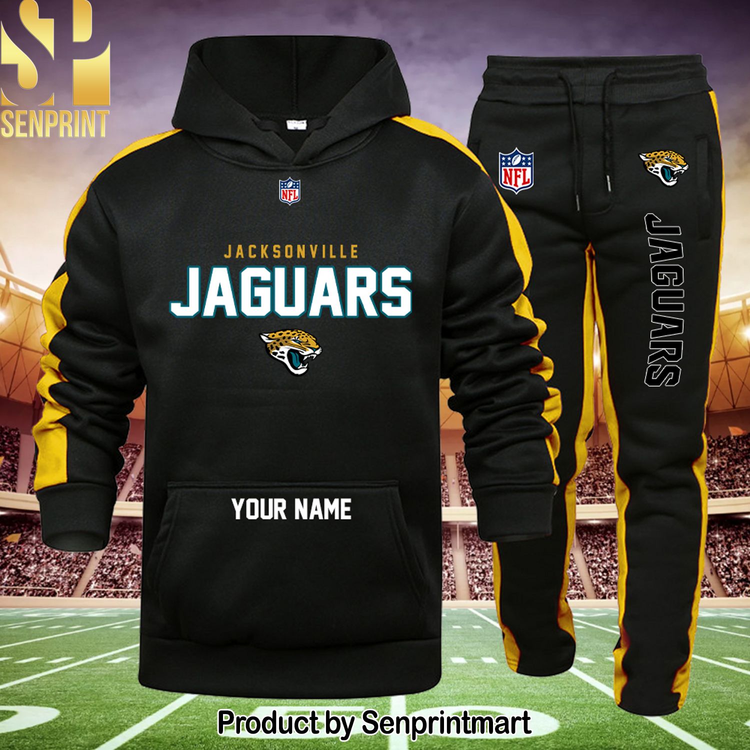 NFL Jacksonville Jaguars Full Print Shirt and Sweatpants