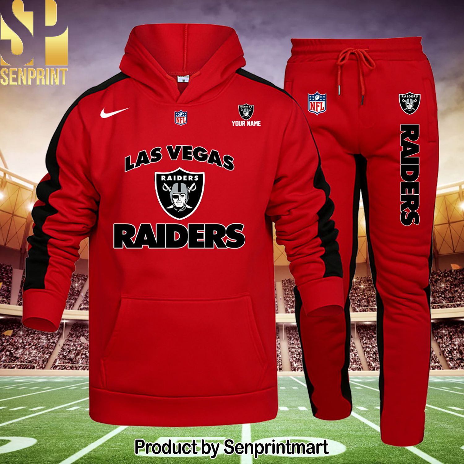 NFL Las Vegas Raiders Full Printed 3D Shirt and Pants