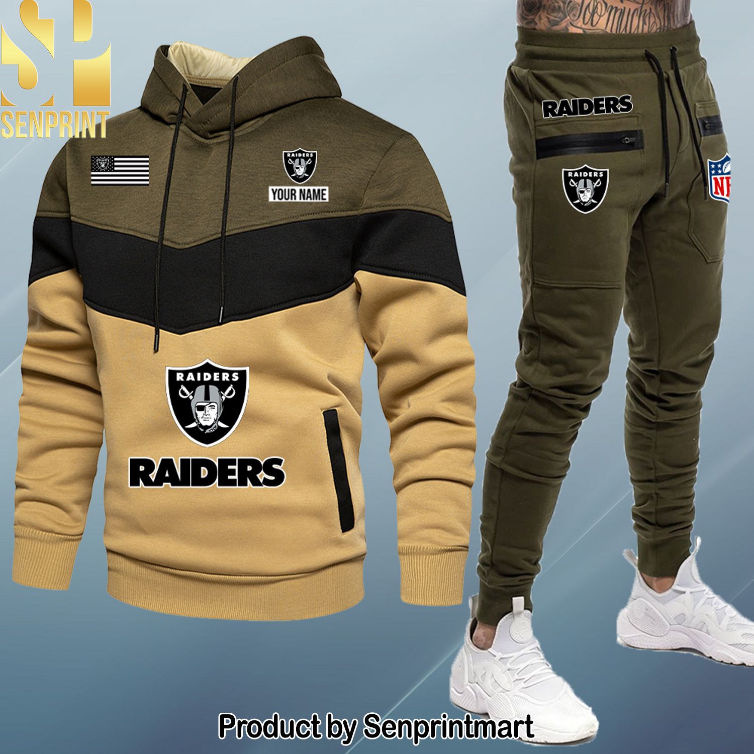 NFL Las Vegas Raiders Full Printed Unisex Shirt and Pants