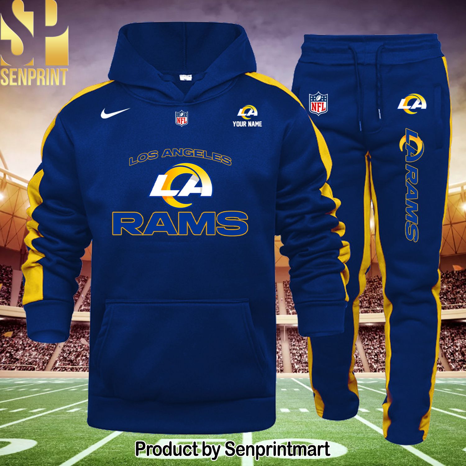 NFL Los Angeles Rams High Fashion Shirt and Sweatpants