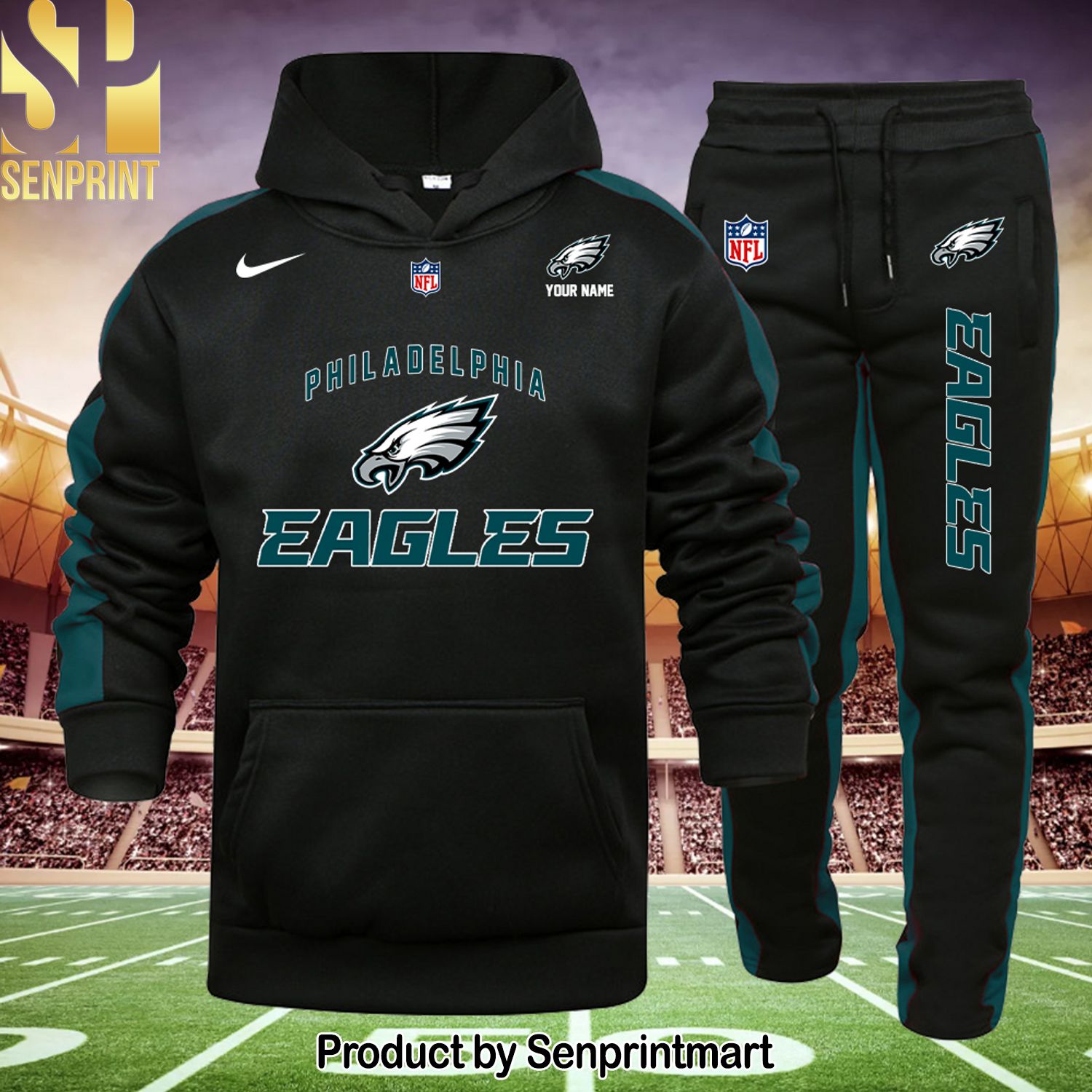 NFL Philadelphia Eagles Hot Version Shirt and Sweatpants